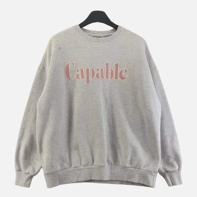[BUNJANG] Light Grey Sweatshirt Free Size / 라이트 그레이 여자 FREE 맨투맨 O3019