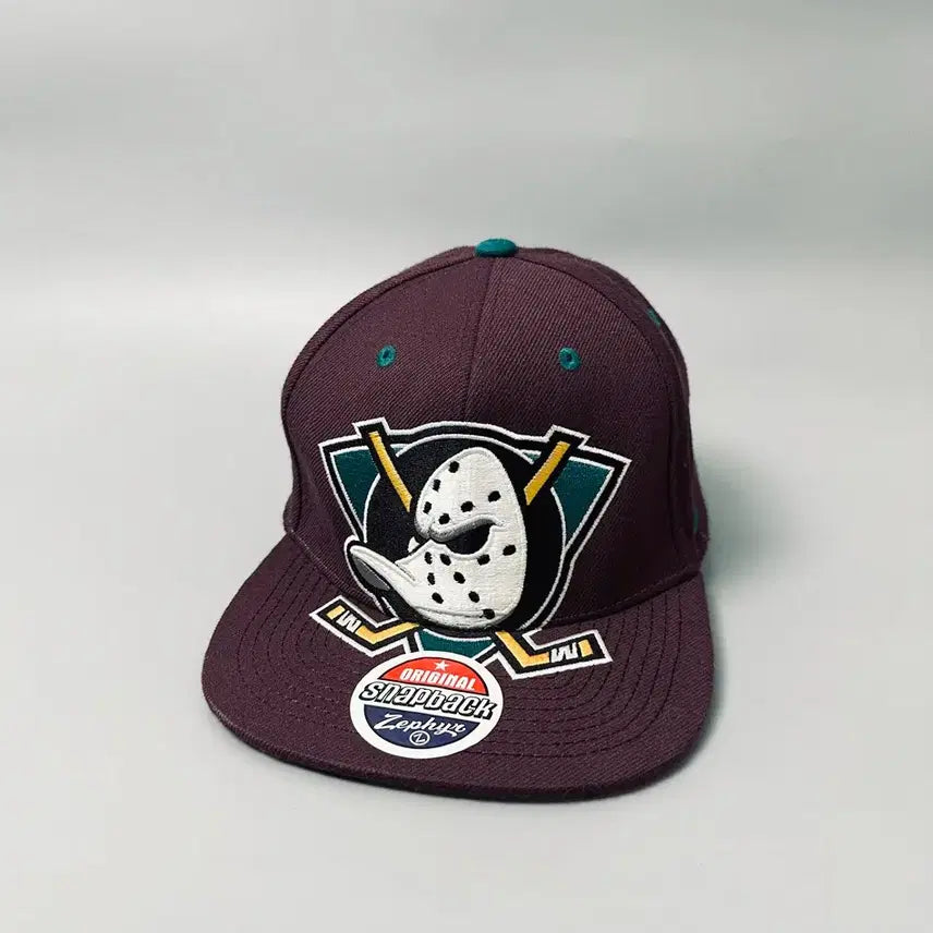 [BUNJANG] Zephyr Anaheim Mighty Ducks 90s Original Snapback Cap / 90s 제피르(Zephyr) 애너하임 마이티 덕스 오리지널 스냅백 캡
