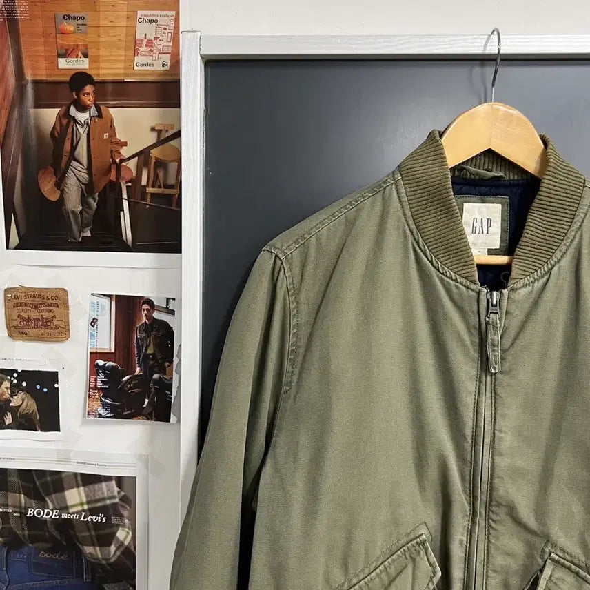 [BUNJANG] Gap MA1 Bomber Jacket Khaki / Gap 갭 밀리터리 카키 ma1 봄버 자켓