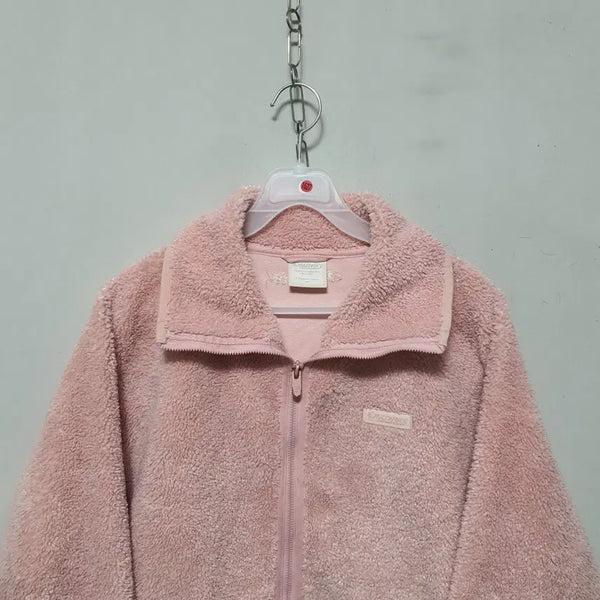 [BUNJANG] Discovery Women's Boa Fleece Jacket Pink Size 95 / 1627) 디스커버리 여성 보아 뽀글이 플리스 자켓 95