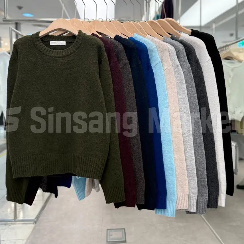 [BUNJANG] AMO Wool Round Knit / [빠른발송] 아모 울 라운드니트
