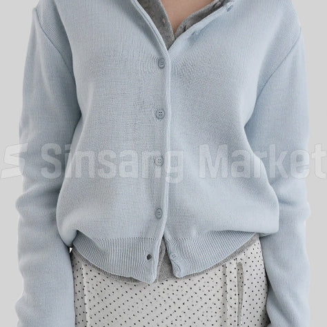 [BUNJANG] Lightweight Acrylic Blend Round Cardigan / [빠른발송] 리트 라운드 가디건