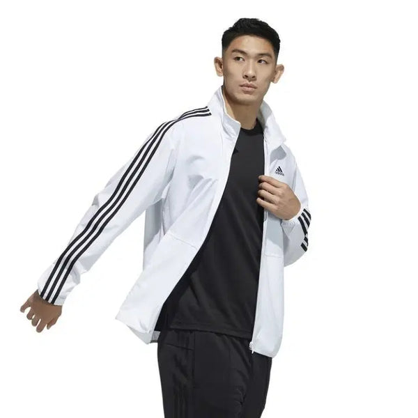 [BUNJANG] Adidas 3ST Zip-Up Jacket White (L) / 아디다스 얇은 가을 3ST 집업 자켓 100(L)