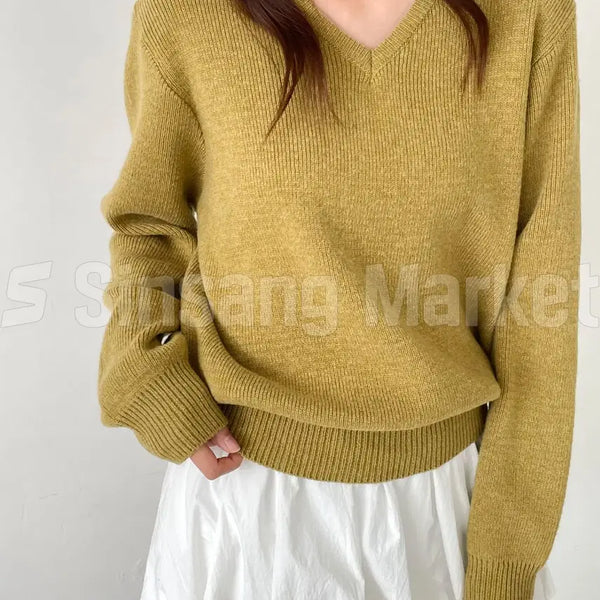 [BUNJANG] Minuit Oversized V-Neck Knit / [빠른발송] 미닛 오버핏 브이넥니트