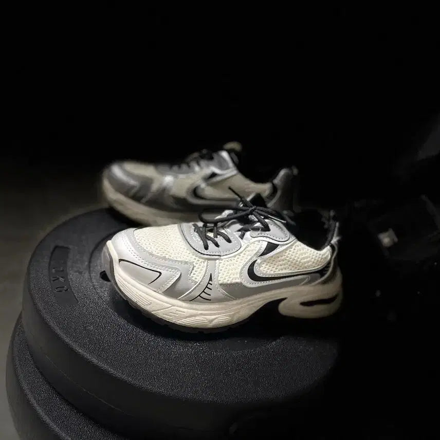 [BUNJANG] Silver Mesh Sneakers / 은색 메쉬 운동화
