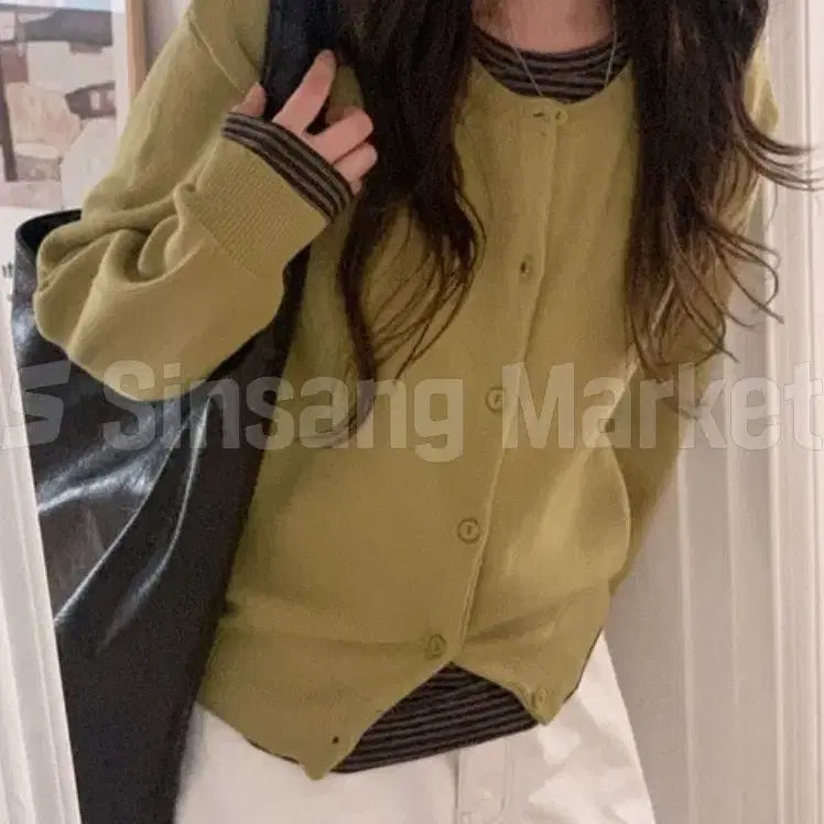 [BUNJANG] Mate Round Cardigan (Sizes 1, 2) / [빠른발송] 메이트 라운드가디건 1 2 사이즈 가을