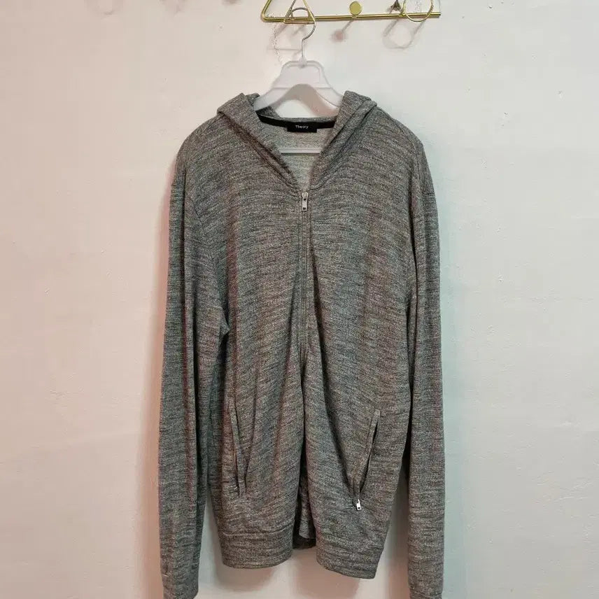 [BUNJANG] Theory Grey Hooded Zip-Up Jacket L / 띠어리 그레이 후드 집업 L
