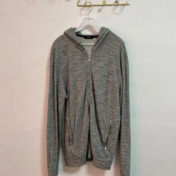[BUNJANG] Theory Grey Hooded Zip-Up Jacket L / 띠어리 그레이 후드 집업 L