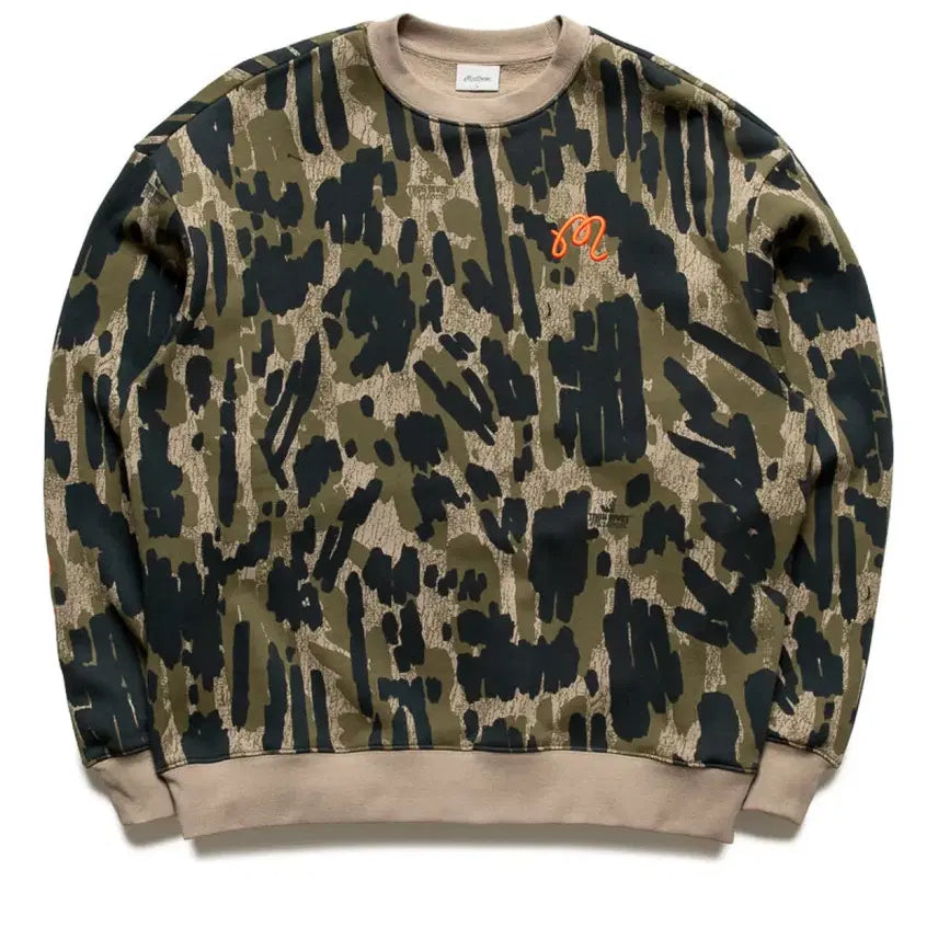 [BUNJANG] Malbon Men's Golf Tour Divot Range Sweatshirt Bark Camo / [새상품] 말본 (Malbon) 남성 골프 투어 디봇 레인지 맨투맨 바크 카모 M (국내 약 100~105)
