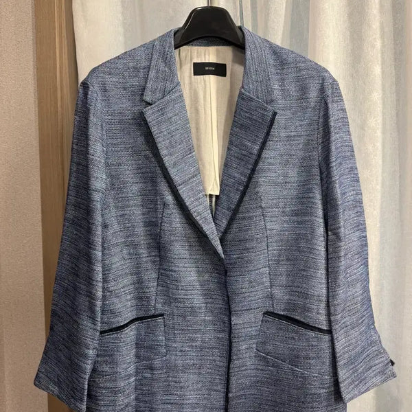 [BUNJANG] System Tweed Jacket Blue / 한섬 SYSTEM 시스템 트위드 자켓