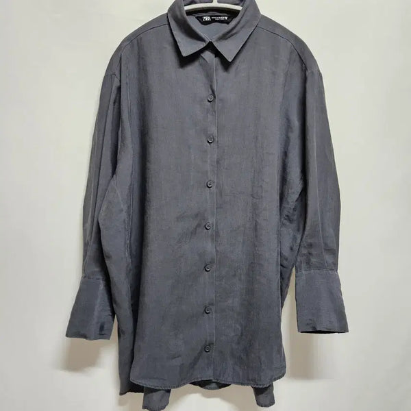 [BUNJANG] Zara Lyocell Oversized Blouse XS / 자라 라이오셀 오버핏 블라우스 셔추 XS