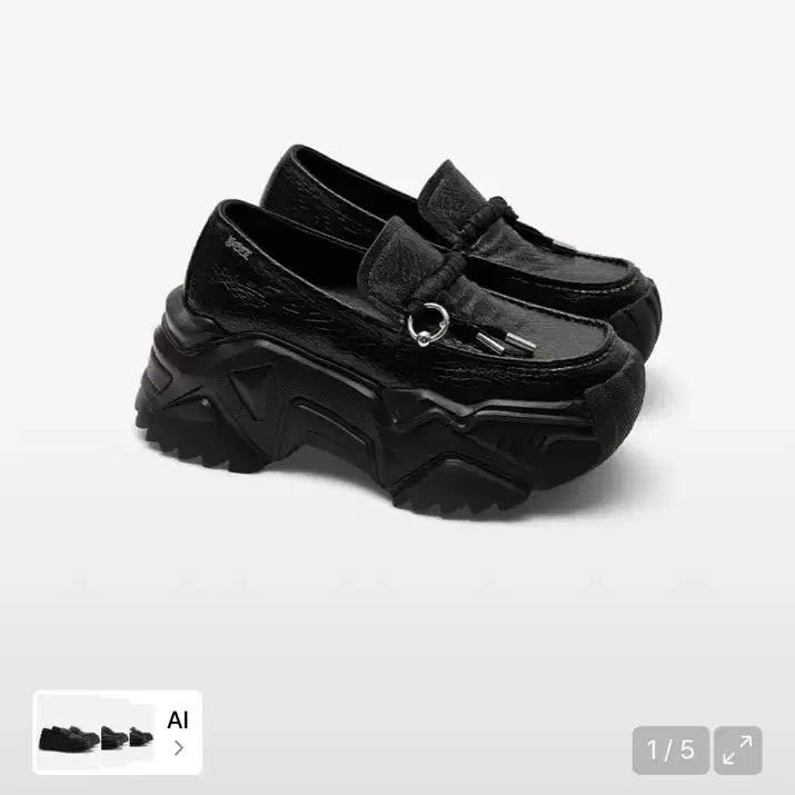 [BUNJANG] Yeel Platform Loafers Black 240 / Yeel 플랫폼 로퍼 블랙 240