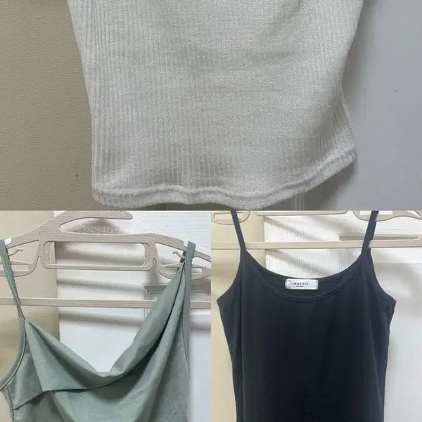 [BUNJANG] 3-Piece Bundle Set: Lace Tank Top, Shirring Tank Top, Basic Tank Top / 나시 3종 일괄 판매( 새상품 )