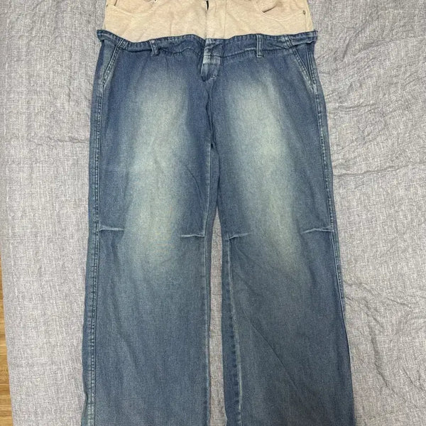 [BUNJANG] ESSLEMI Double Layered Sagging Pants / (M) 에씰미 더블 레이어드 새깅 팬츠