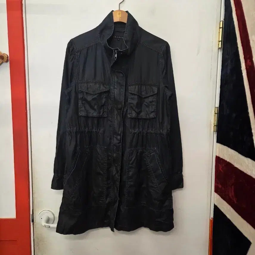 [BUNJANG] Theory Black Jeans Trench Coat / 띠어리 블랙진 트렌치코트(S)