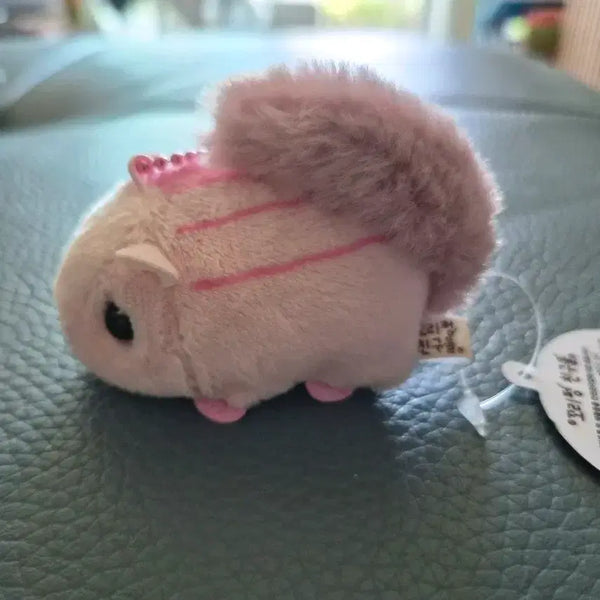 [BUNJANG] Pink Squirrel Plush Keychain / 핑크 다람쥐인형 키링 꼬리펑