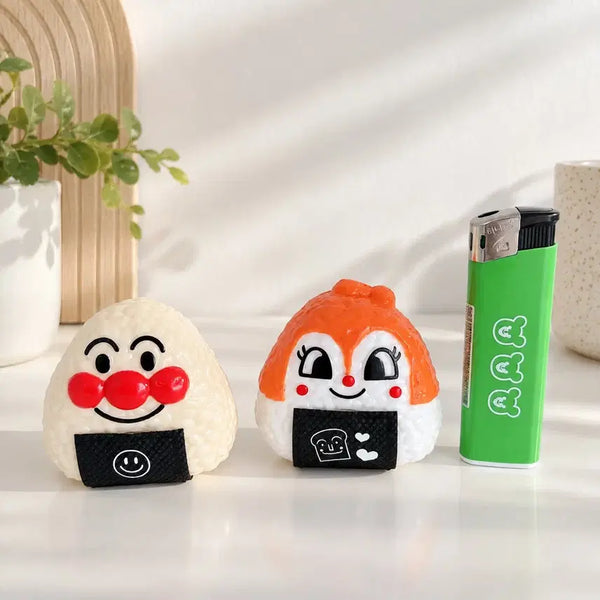 [BUNJANG] Anpanman Onigiri Mini Figure 2 Types Bundle Set / 호빵맨 삼각김밥 미니 피규어 2종 일괄