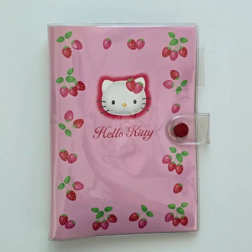 [BUNJANG] Sanrio 1999 Hello Kitty 6-Ring PVC Diary & Postcard Set / 고전 산리오 99년 헬로키티 pvc 6공 다이어리 엽서 세트