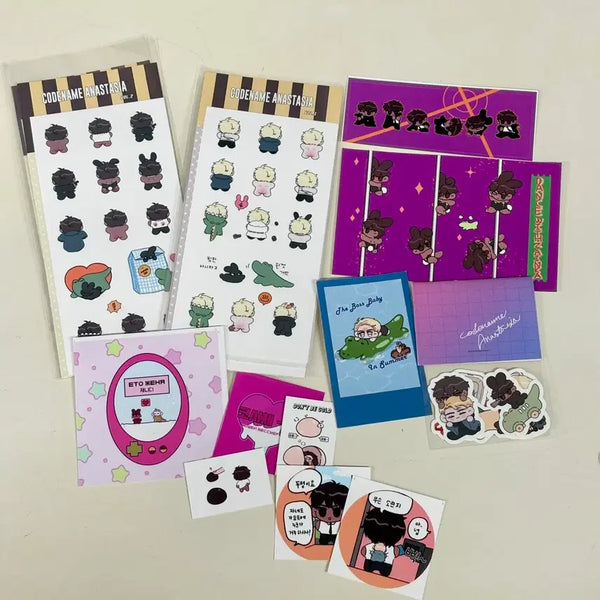 [BUNJANG] Code Name Anastasia Sticker Pack Goods Set / 코드네임 아나스타샤 스티커 팩 굿즈 세트