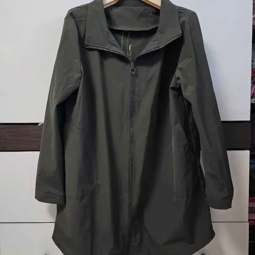 [BUNJANG] Khaki Floral Field Jacket / 진카키 플라워 야상 자켓