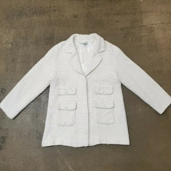[BUNJANG] Chanel Ivory Tweed Jacket / 샤넬 트위드 자켓 아이보리