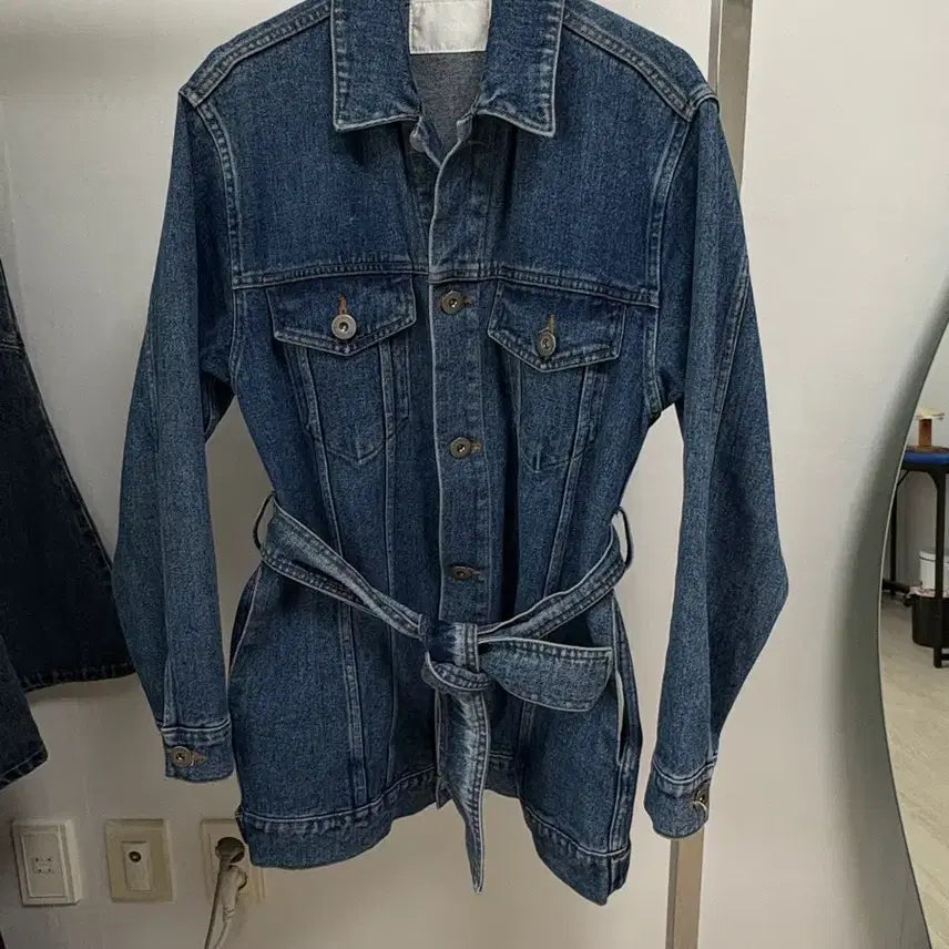 [BUNJANG] Made in Korea Long Denim Jacket / 메이드인코리아 롱데님자켓