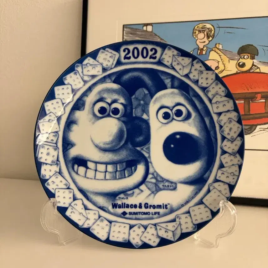 [BUNJANG] Wallace & Gromit 2002 Decorative Plate / [월레스와 그로밋] 빈티지 장식용 플레이트 2002년 제품