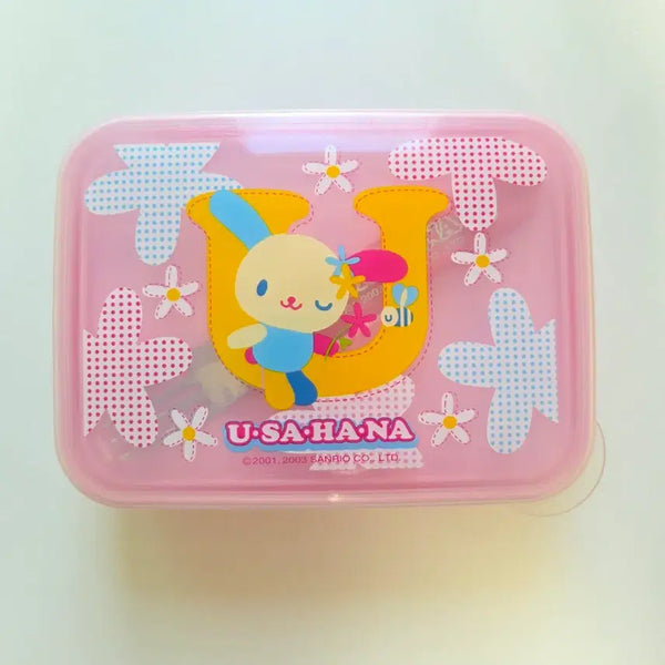 [BUNJANG] Sanrio Usahana Lunch Box Container 2003 / 2003년도 고전 산리오 우사하나 도시락케이스 소품케이스