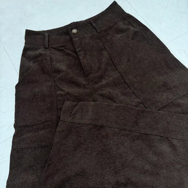 [BUNJANG] Corduroy Pants Brown / 코듀로이 골덴 바지 브라운