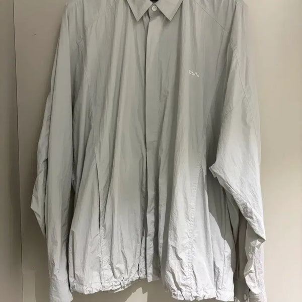 [BUNJANG] Juun.J Nylon Coach Shirt Sky Blue / (48/100) 준지 나일론 코치 셔츠 스카이 블루