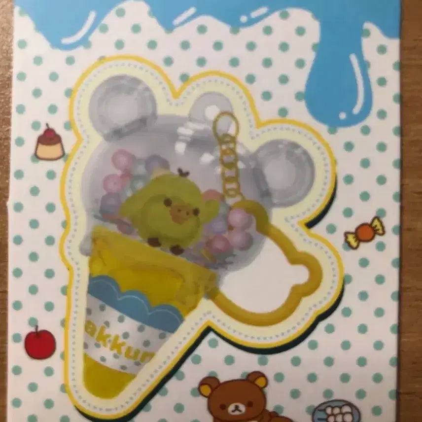 [BUNJANG] Rilakkuma Ice Cream Charm - Kiiroitori / 리락쿠마 아이스크림 키링