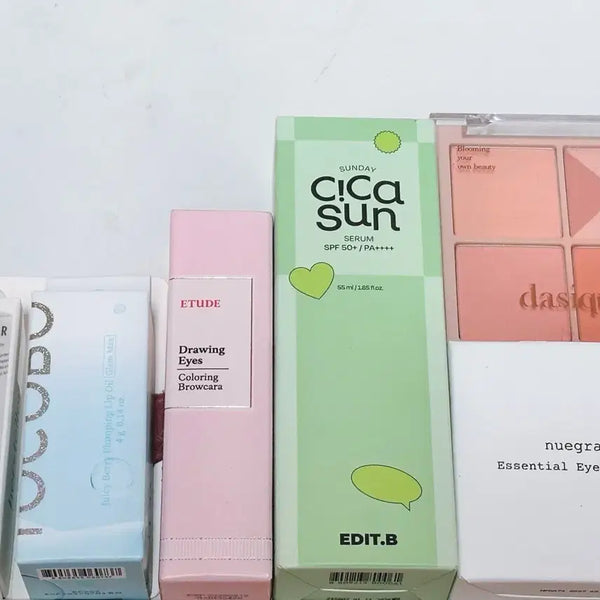[BUNJANG] Nugray, Tocobo, Dasique, Hosteller, Edit B, Etude Bundle Set / (일괄 6개) 누그레이 섀도우 팔레트 로즈번, 토코보 아이시베리, 데이지크 베이지니트, 허스텔러 모브, 에딧비 시카 선세럼, 에뛰드