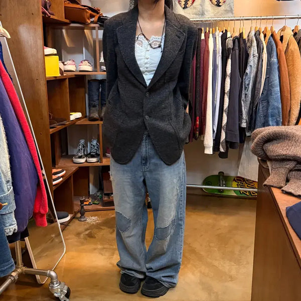 [BUNJANG] Giorgio Armani Collezioni Unconstructed Textured Wool Jacket / 아르마니 꼴레지오니 언컨스트럭티드 텍스처 울 자켓