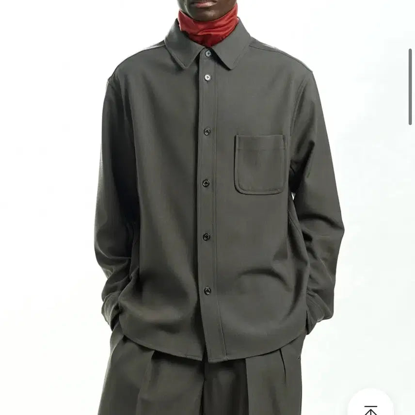 [BUNJANG] Markaware Over Shirt Olive FW24 / [2] 마카웨어 오버 셔츠 올리브 24FW