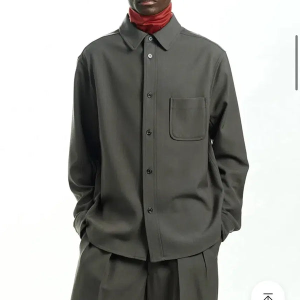 [BUNJANG] Markaware Over Shirt Olive FW24 / [2] 마카웨어 오버 셔츠 올리브 24FW