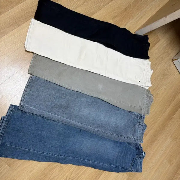 [BUNJANG] M-Size Pants (4-Piece Bundle Set) / m사이즈 바지 4개 일괄 판매(아이보리 제외) 1만원
