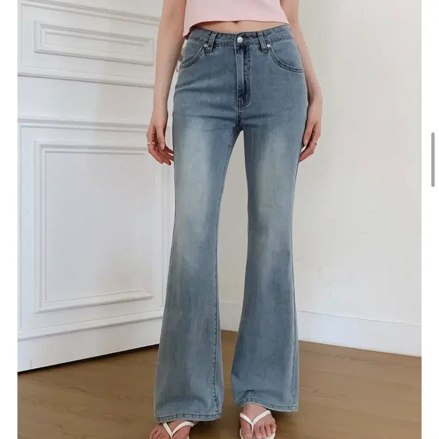 [BUNJANG] Nissom Saint Bootcut Jeans Mid Light Blue S / 니썸 세인트 부츠컷 기본 미들 연청 s