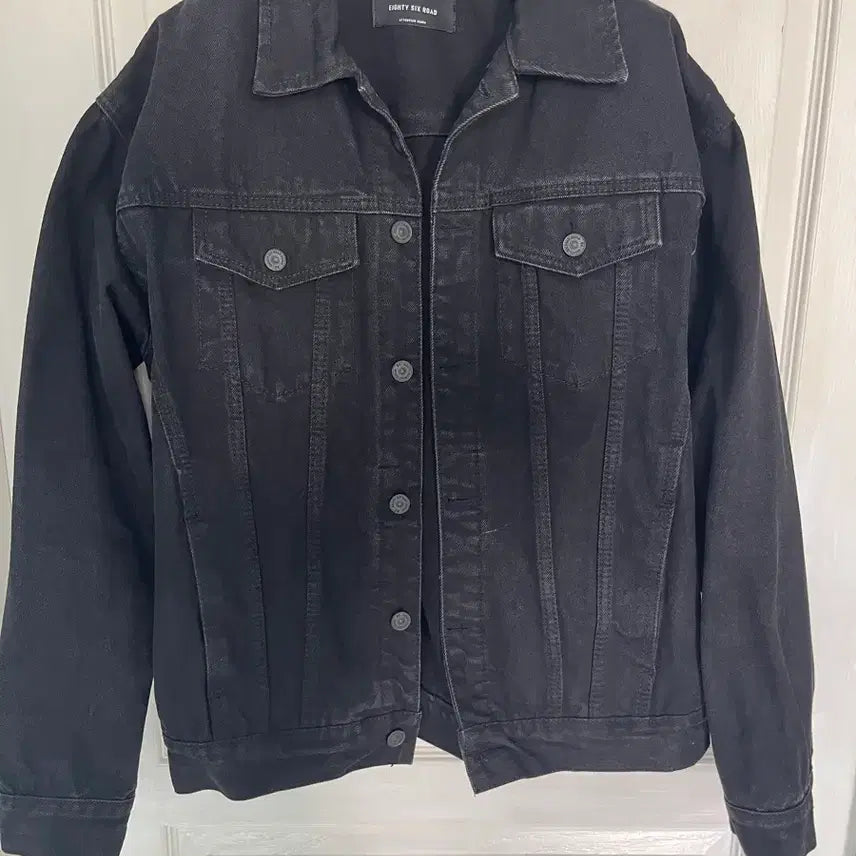 [BUNJANG] 86Road Washing Denim Jacket Black / 86로드 워싱 데님 자켓 블랙