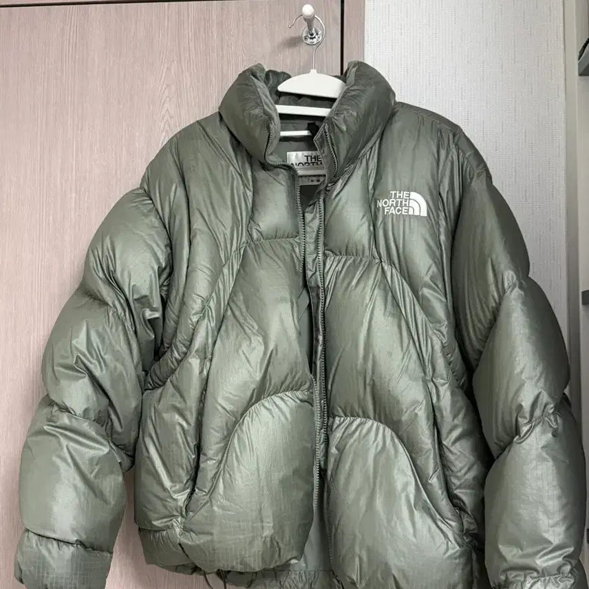 [BUNJANG] The North Face White Label Wave RDS Down Jacket Khaki / 노스페이스 화이트 라벨 웨이브 RDS 다운 자켓 카키 패딩