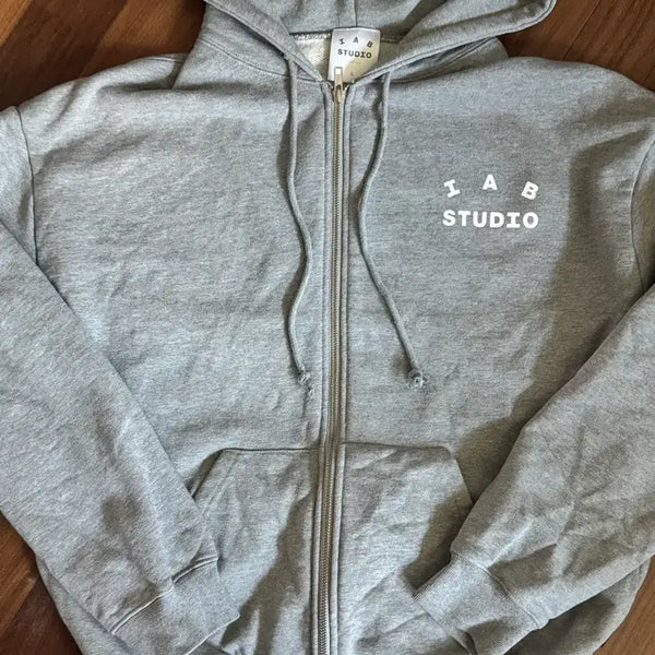 [BUNJANG] I.AB STUDIO Hoodie Zip-up Grey / 아이앱스튜디오 후드집업 그레이