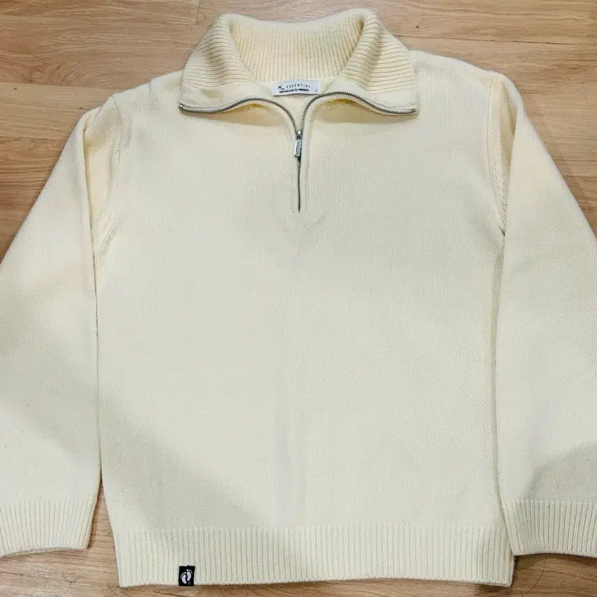 [BUNJANG] Yellow Half-Zip Knit Sweater / 반집업 니트 옐로우