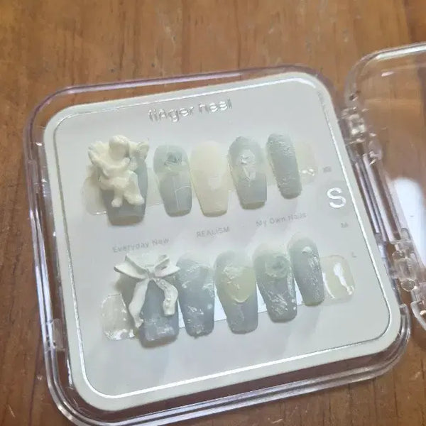 [BUNJANG] Finger Heel Nail Tips / 핑거 힐 네일팁 네일