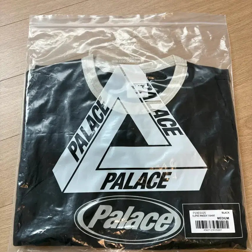 [BUNJANG] Palace Ellipse Ringer Tee Black M (Unsealed) / 팔라스 엘립스 링거티 블랙 M사이즈 미개봉 새상품