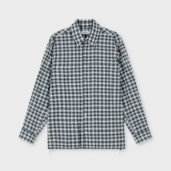 [BUNJANG] Ourscope Checkered Shirt Size 2 (Fits 105) / 아워스코프 체크셔츠 2사이즈