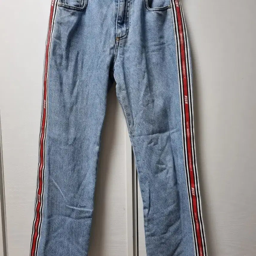 [BUNJANG] MSGM Semi-Wide Track Denim Pants S / MSGM 세미와이드 트랙 데님 팬츠 S