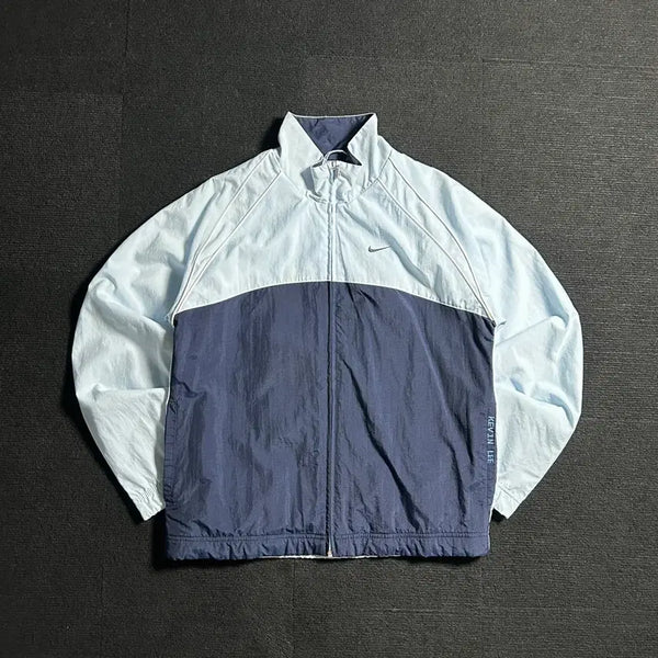 [BUNJANG] Nike Old School Sky Blue Windbreaker Jacket / 나이키 올드스쿨 빈티지 스카이블루 바람막이 자켓
