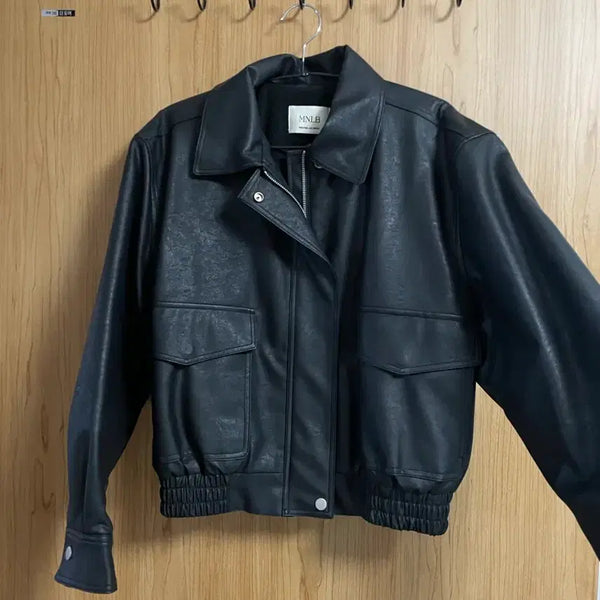 [BUNJANG] Diamant Leather Blouson Jumper Jacket / 디어먼트 레더 블루종 점퍼 자켓