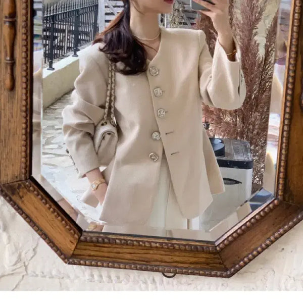 [BUNJANG] Byciny DeMuha Jacket Beige / 바이씨니 제작 드뮤어자켓 제작자켓