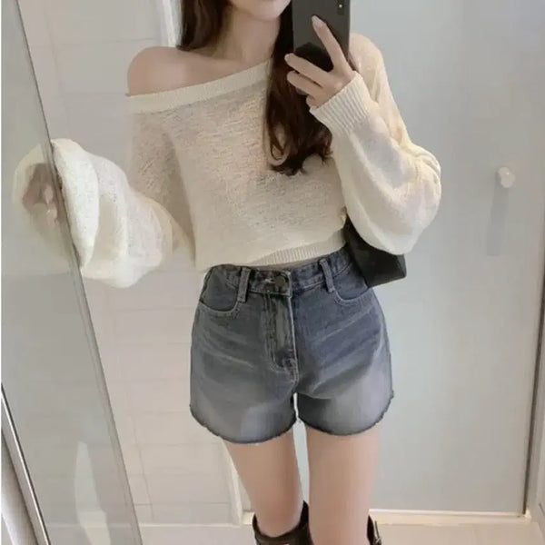 [BUNJANG] Hinic Pure Off-Shoulder Knit / 자체제작) 히니크 퓨어리 오프숄더 니트