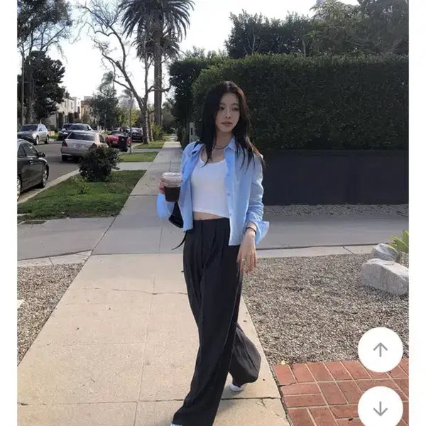 [BUNJANG] Pintuck Wide Long Slacks / 새상품 / 핀턱 와이드 롱 슬랙스